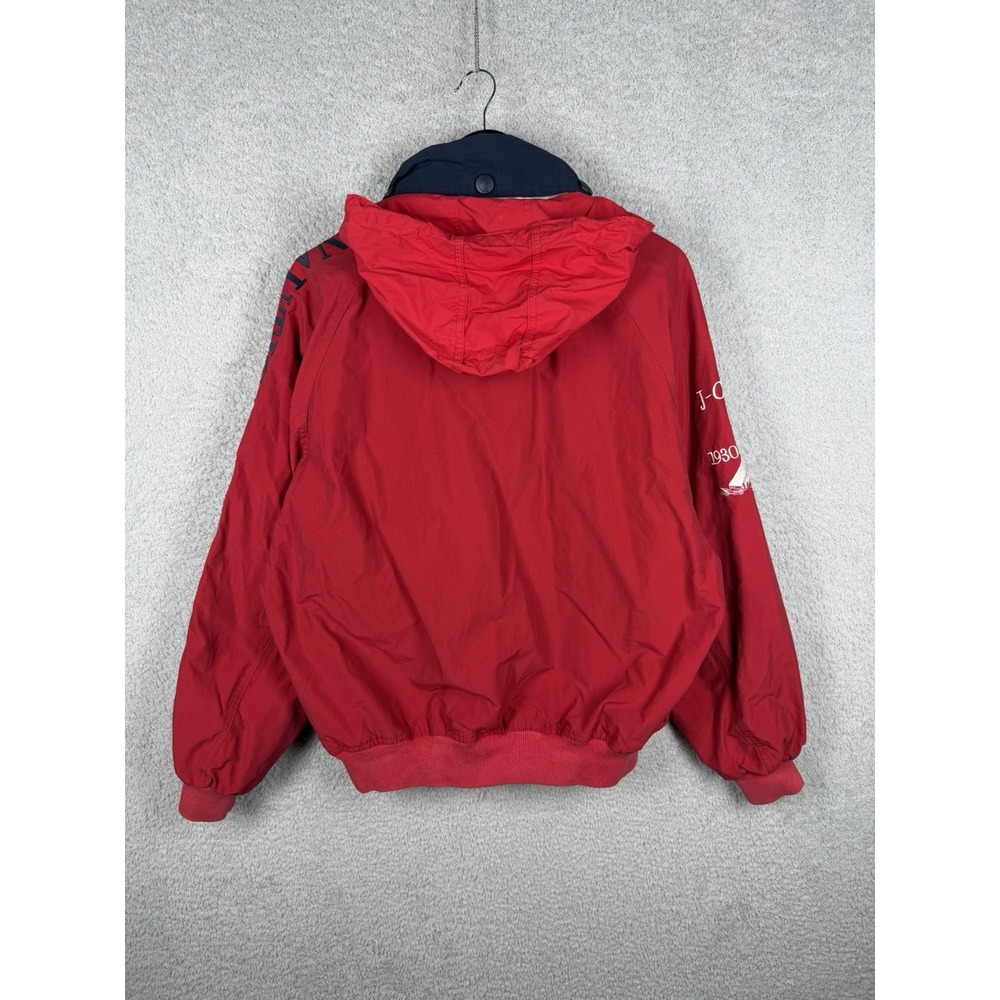 Vintage 90s Nautica Challenge J-Class Sailing Jacket Mens L Red Windbreaker - Picture 10 of 10